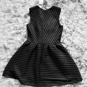 H&M Black Textured Mini Dress